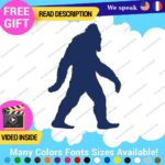 Bigfoot Yeti  Walking  Decals Stickers Vinyl  Silouhette Beard Sasquatch Walk - Image 17