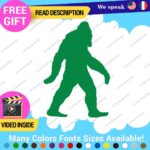 Bigfoot Yeti  Walking  Decals Stickers Vinyl  Silouhette Beard Sasquatch Walk - Image 21