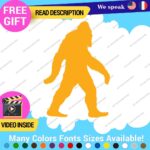 Bigfoot Yeti  Walking  Decals Stickers Vinyl  Silouhette Beard Sasquatch Walk - Image 27