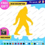 Bigfoot Yeti  Walking  Decals Stickers Vinyl  Silouhette Beard Sasquatch Walk - Image 14