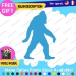 Bigfoot Yeti  Walking  Decals Stickers Vinyl  Silouhette Beard Sasquatch Walk - Image 25