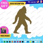 Bigfoot Yeti  Walking  Decals Stickers Vinyl  Silouhette Beard Sasquatch Walk - Image 24