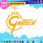 Fits Gretsch Drum Old Decals Stickers Vinyl Guitar White Bass Vintage Music - Image 26
