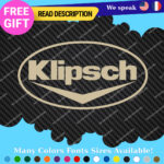 Fits Klipsch Decal Sticker Vinyl Speaker Vintage Subwoofer surround Headphone DJ - Image 28