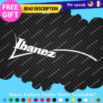 Fits Purple Ibanez Decals Stickers Vinyl Swoosh Jem Headstock Old  Amp Guitar - Image 28