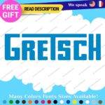 Fits Large Gretsch Name Guitar Old Decals Stickers Vinyl Drum White Bass Vintage - Image 13