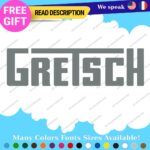 Fits Large Gretsch Name Guitar Old Decals Stickers Vinyl Drum White Bass Vintage - Image 18