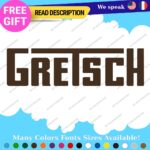 Fits Large Gretsch Name Guitar Old Decals Stickers Vinyl Drum White Bass Vintage - Image 19