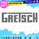 Fits Large Gretsch Name Guitar Old Decals Stickers Vinyl Drum White Bass Vintage - Image 21