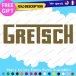 Fits Large Gretsch Name Guitar Old Decals Stickers Vinyl Drum White Bass Vintage - Image 22