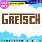 Fits Large Gretsch Name Guitar Old Decals Stickers Vinyl Drum White Bass Vintage - Image 23