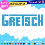 Fits Large Gretsch Name Guitar Old Decals Stickers Vinyl Drum White Bass Vintage - Image 24