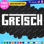 Fits Large Gretsch Name Guitar Old Decals Stickers Vinyl Drum White Bass Vintage - Image 25