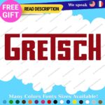 Fits Large Gretsch Name Guitar Old Decals Stickers Vinyl Drum White Bass Vintage - Image 5