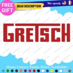 Fits Large Gretsch Name Guitar Old Decals Stickers Vinyl Drum White Bass Vintage - Image 6