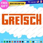 Fits Large Gretsch Name Guitar Old Decals Stickers Vinyl Drum White Bass Vintage - Image 7