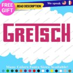 Fits Large Gretsch Name Guitar Old Decals Stickers Vinyl Drum White Bass Vintage - Image 8