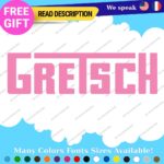 Fits Large Gretsch Name Guitar Old Decals Stickers Vinyl Drum White Bass Vintage - Image 9