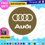 Fits Audi Round Ring Decals Stickers Vinyl Quattro Sport Racing Line  Wheel