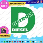Fits D Diesel Detroit Decal Sticker Vinyl Engine Turbo Gas Truck JDM Fossil Car - Image 16