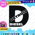 Fits D Diesel Detroit Decal Sticker Vinyl Engine Turbo Gas Truck JDM Fossil Car