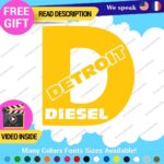 Fits D Diesel Detroit Decal Sticker Vinyl Engine Turbo Gas Truck JDM Fossil Car - Image 3