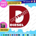 Fits D Diesel Detroit Decal Sticker Vinyl Engine Turbo Gas Truck JDM Fossil Car - Image 5