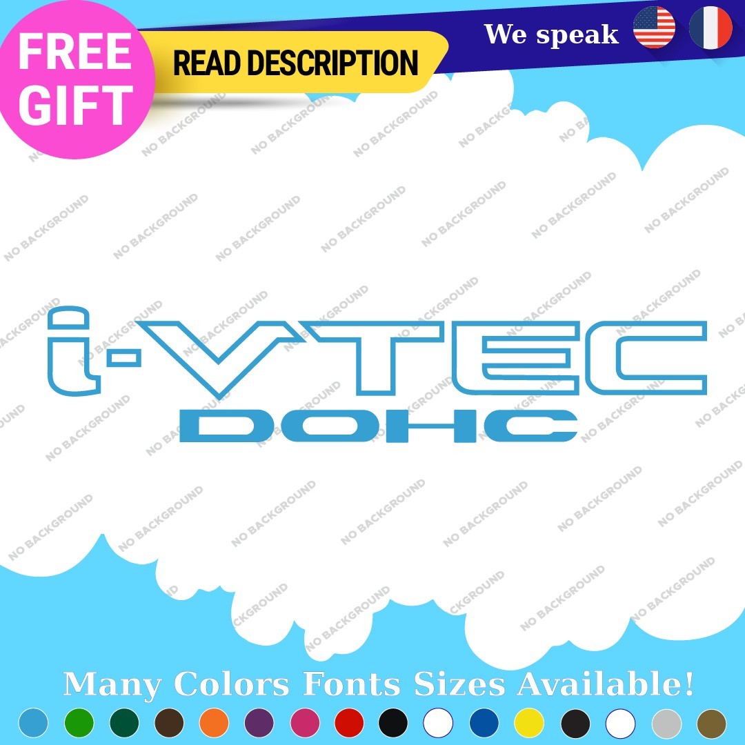 Fits IVTEC Turbo DOHC Decal Sticker Vinyl Honda Civic Accord JDM RSX Type VTEC - Image 27