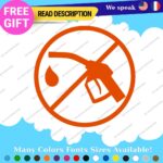 Fits Electric Vehicule Stickers Vinyl Decals Car 100% EV Hybrid Green Gas - Image 6