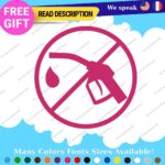 Fits Electric Vehicule Stickers Vinyl Decals Car 100% EV Hybrid Green Gas - Image 7