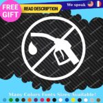 Fits Electric Vehicule Stickers Vinyl Decals Car 100% EV Hybrid Green Gas - Image 14