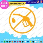 Fits Electric Vehicule Stickers Vinyl Decals Car 100% EV Hybrid Green Gas - Image 28