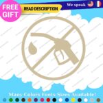 Fits Electric Vehicule Stickers Vinyl Decals Car 100% EV Hybrid Green Gas - Image 24