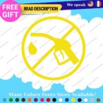 Fits Electric Vehicule Stickers Vinyl Decals Car 100% EV Hybrid Green Gas - Image 16