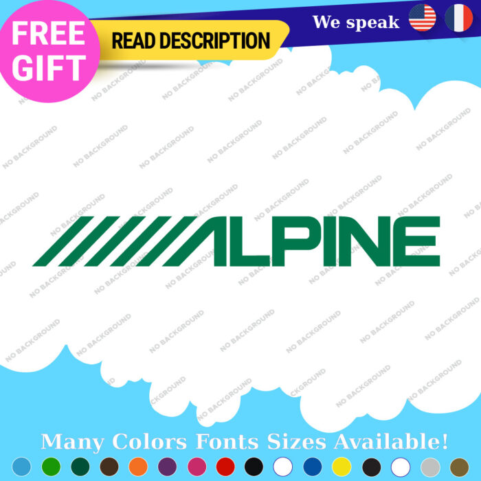 Fits Alpine Audio Decals Sticker Vinyl Car Speakers Stereo Amplifier Sound Sport - Image 4