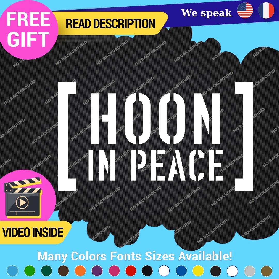 Hoonigan Memorial Windshield Decal Stickers Vinyl Car Ken Drift Peace Hoon JDM 297366105877 Hoonigan Memorial Windshield Decal Stickers Vinyl Car Ken Drift Peace Hoon JDM - Image 1