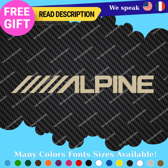 Fits Alpine Audio Decals Sticker Vinyl Car Speakers Stereo Amplifier Sound Sport - Image 27
