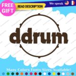 Fits DDrum Decals Stickers Vinyl Bass Drum Drumming Music Band group Birch Shell