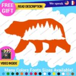 Bear Silhouette Decals Stickers Vinyl Forest Belly  Black Wild Animals - Image 6