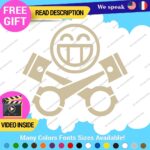 Cylinder Smiley Decals Stickers Vinyl Euro JDM  Low Ride Drift Car Mechanic V8 - Image 20