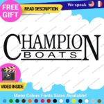 Fits Champion Boat Decals Vinyl Stickers Logo Fishing Bass  Graphic - Image 22