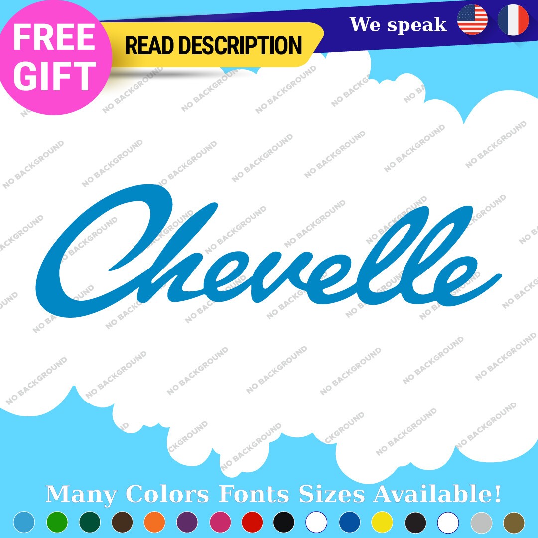 Fits Chevelle Decals Stickers Vinyl SS Muscle Hot Car Chevy Script 396 Nova Cady 297353858508 Fits Chevelle Decals Stickers Vinyl SS Muscle Hot Car Chevy Script 396 Nova Cady - Image 1