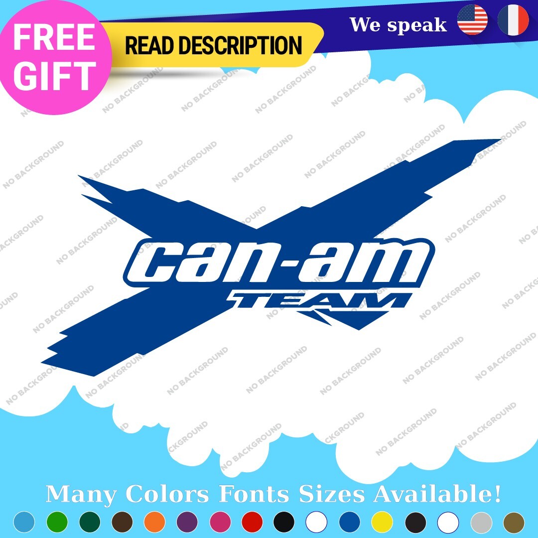 Fits Large Can Am Team Sticker Vinyl Decals Outlander Maverick Spyder Ryker ATV 297353876618 Fits Large Can-Am Team Sticker Vinyl Decals Outlander Maverick Spyder Ryker ATV - Image 1