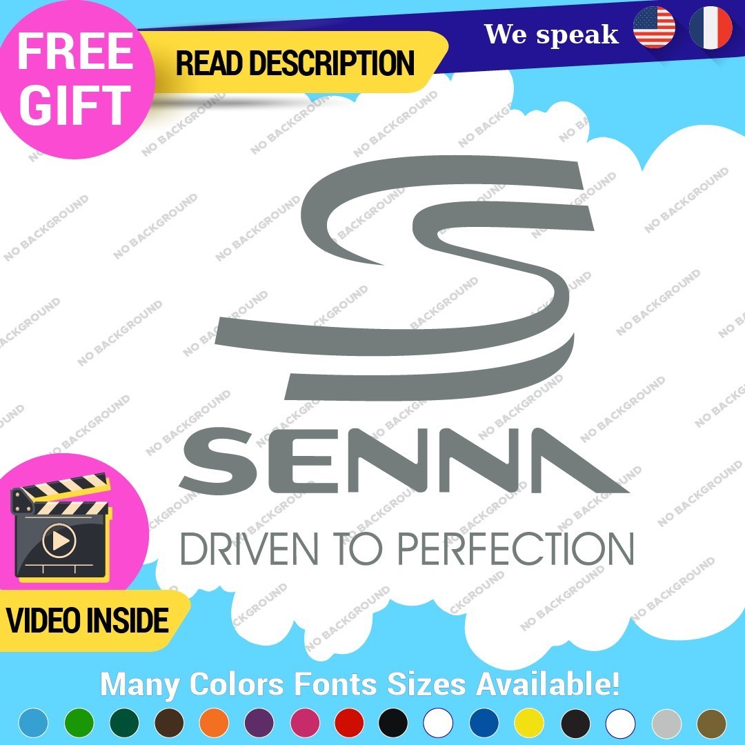 Ayrton Senna Driven Decal Sticker Vinyl Legend Formula Grand Prix Race Racing F1 297545169328 Ayrton Senna Driven Decal Sticker Vinyl Legend Formula Grand Prix Race Racing F1 - Image 1