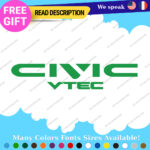 Fits Civic Decal Sticker Vinyl Honda JDM Drift Tuning Type K20 Dohc i-Vtec Turbo - Image 12