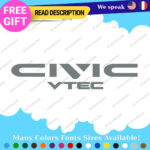 Fits Civic Decal Sticker Vinyl Honda JDM Drift Tuning Type K20 Dohc i-Vtec Turbo - Image 14