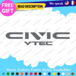 Fits Civic Decal Sticker Vinyl Honda JDM Drift Tuning Type K20 Dohc i-Vtec Turbo - Image 17