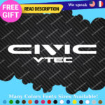 Fits Civic Decal Sticker Vinyl Honda JDM Drift Tuning Type K20 Dohc i-Vtec Turbo - Image 23