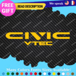 Fits Civic Decal Sticker Vinyl Honda JDM Drift Tuning Type K20 Dohc i-Vtec Turbo - Image 24