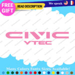 Fits Civic Decal Sticker Vinyl Honda JDM Drift Tuning Type K20 Dohc i-Vtec Turbo - Image 5